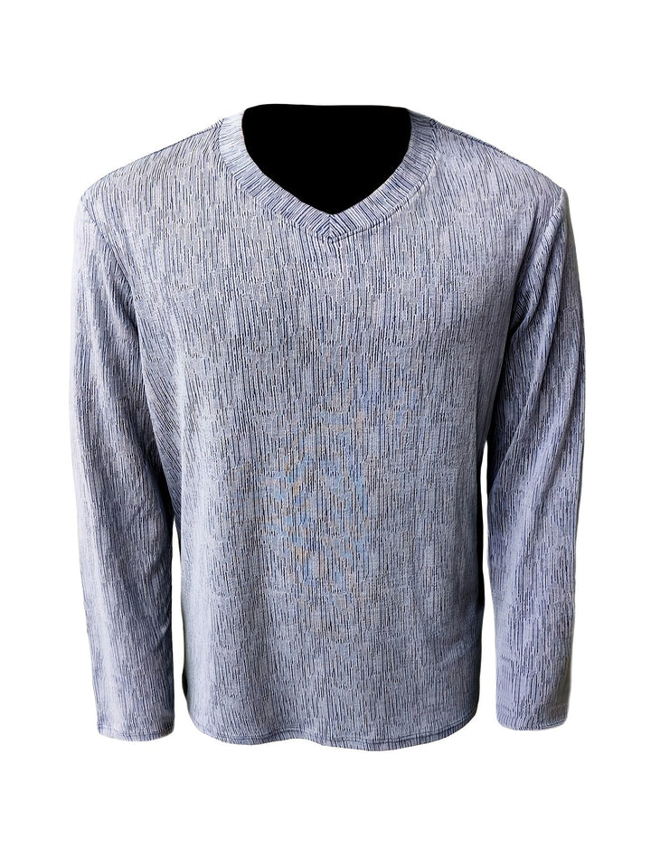 Usher - Tricou Croială Subțire Cu Mâneci Lungi și Guler în V