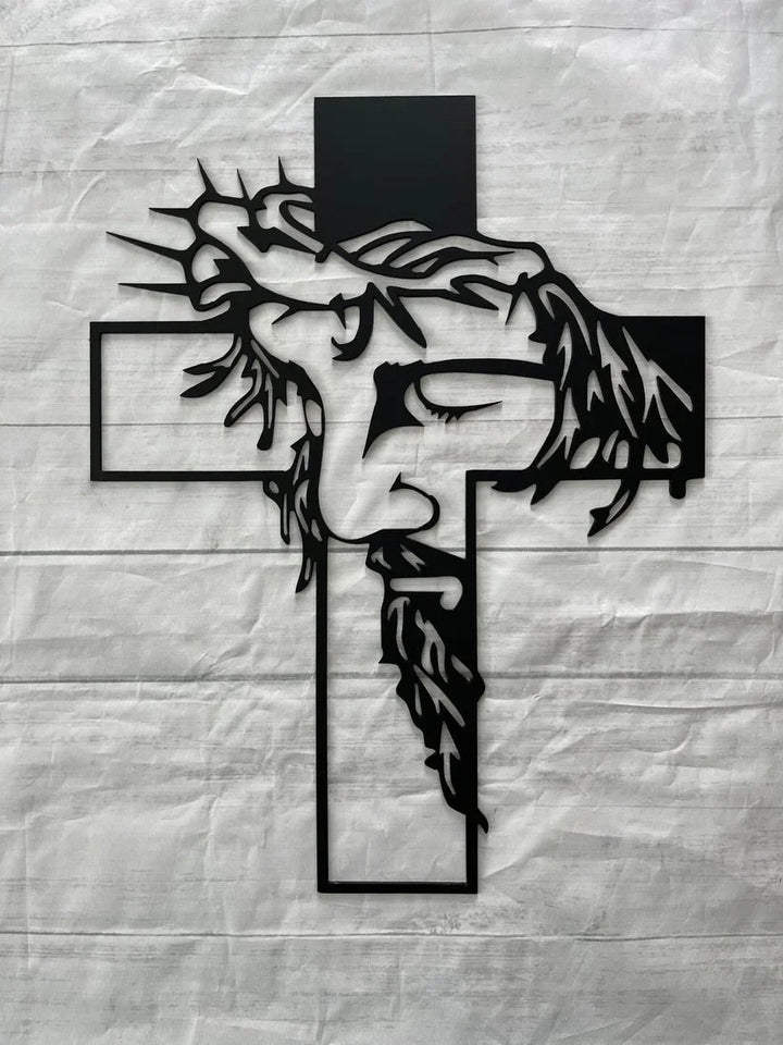 ChristCraft - Semn Metalic cu Crucea lui Lisus Decor de Perete cu Lisus