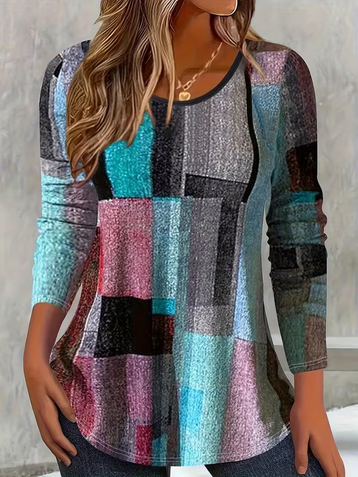 Ishinia – Bluză cu model geometric plin de viață