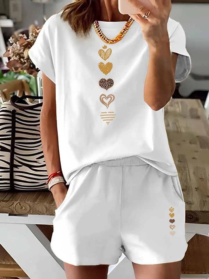 Lyra - Set Casual Din Două Piese Cu Imprimeu Grafic