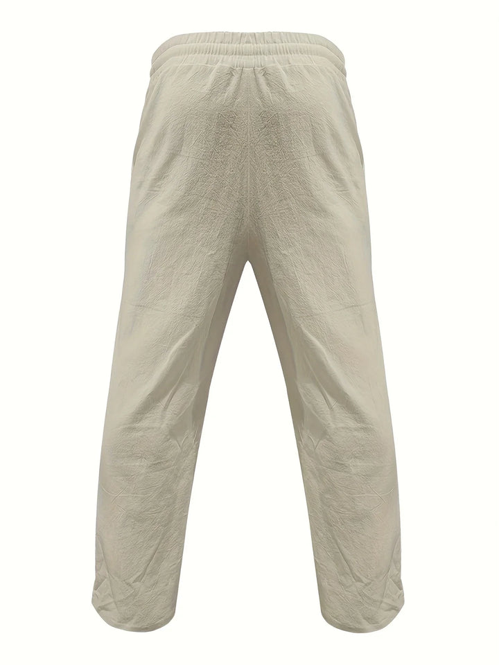 Beslan - Pantaloni Eleganți Cu Croi Drept Si Nasturi Aurii