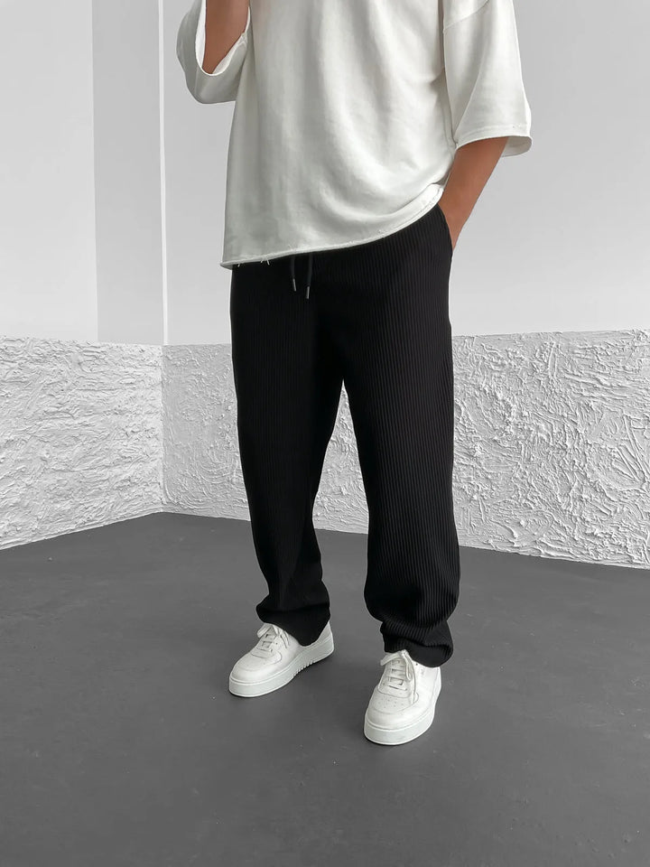 Wigand – Pantaloni Confortabili Din Spandex Cu Nervuri