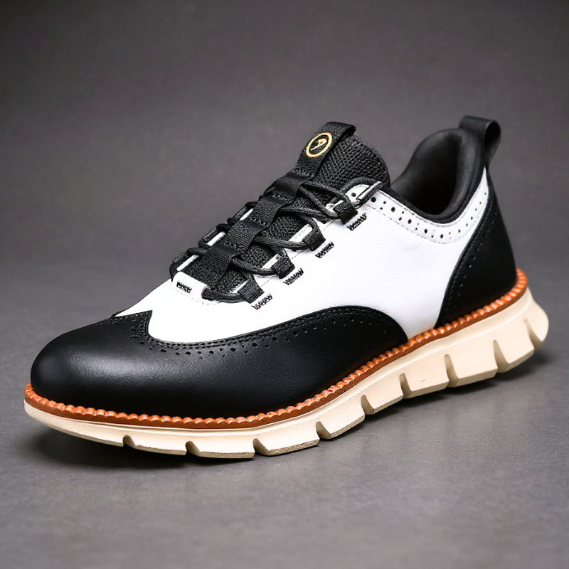 Heijnen - Adidași Din Piele cu Vârf în Formă de Aripă și Model Brogue