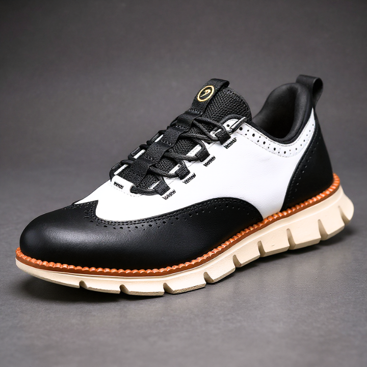 Heijnen - Adidași Din Piele cu Vârf în Formă de Aripă și Model Brogue