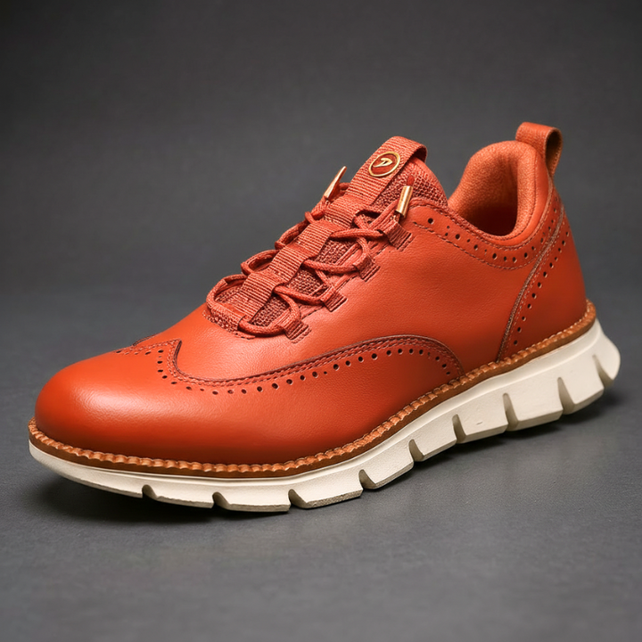 Heijnen - Adidași Din Piele cu Vârf în Formă de Aripă și Model Brogue