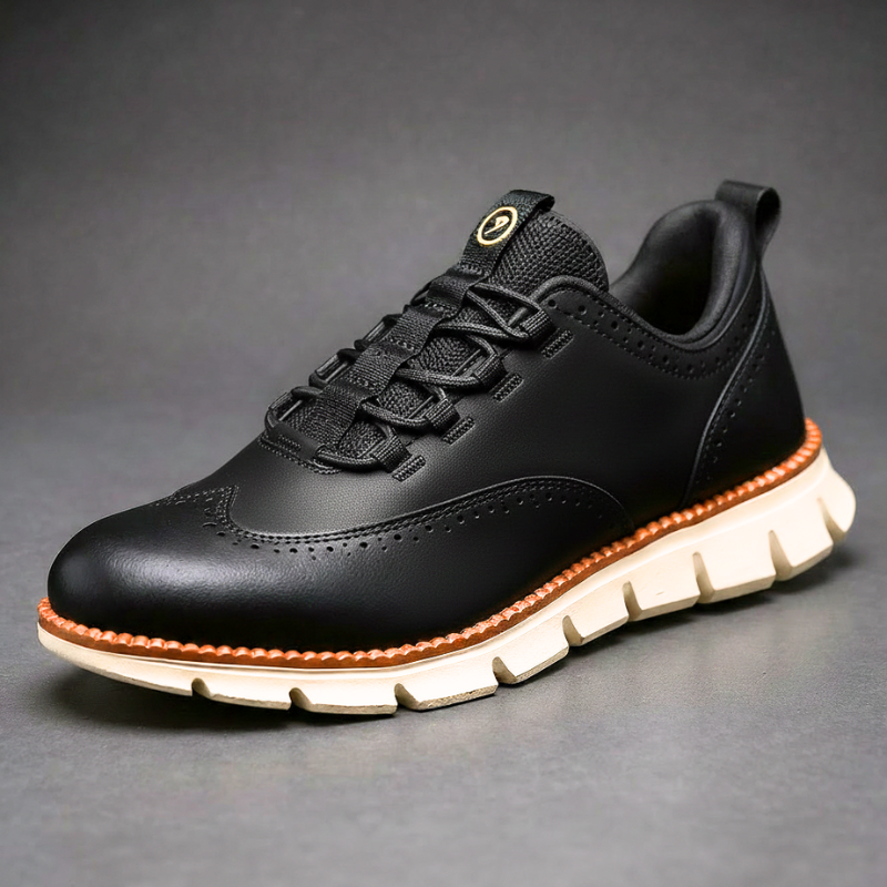Heijnen - Adidași Din Piele cu Vârf în Formă de Aripă și Model Brogue