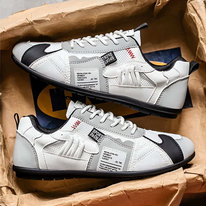 Yussuf - Casual Sneakers With Textured Side Panels