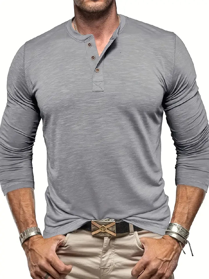 Randell - Tricou Casual Cu Mânecă Lungă