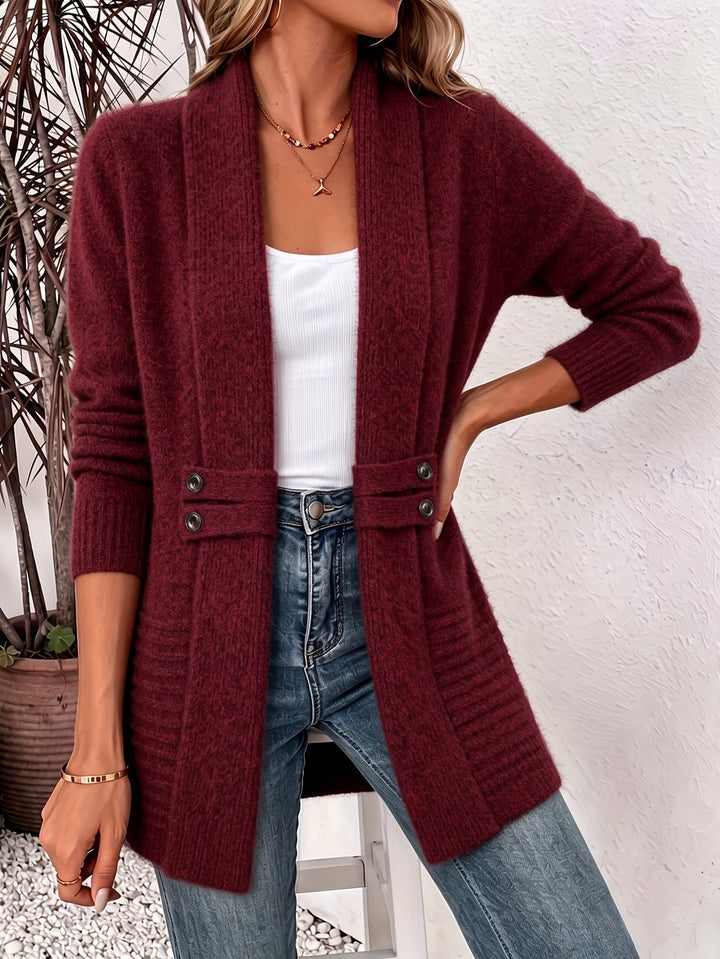 Linsey - Cardigan Elegant Cu Partea Din Față Deschisă