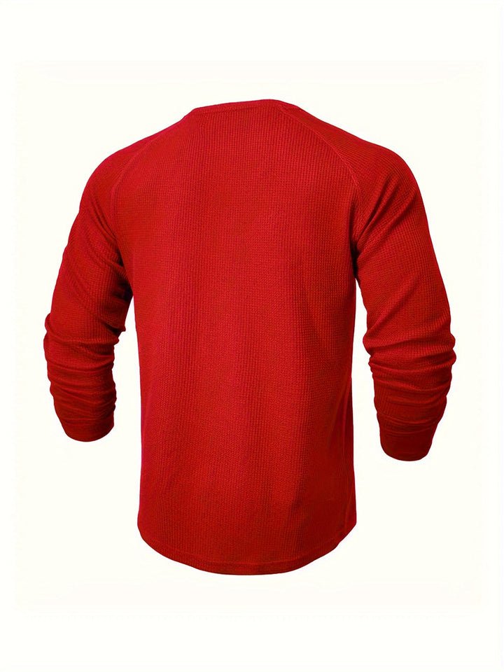 Jarik - Tricou Henley Cu Mâneci Lungi Și Textură