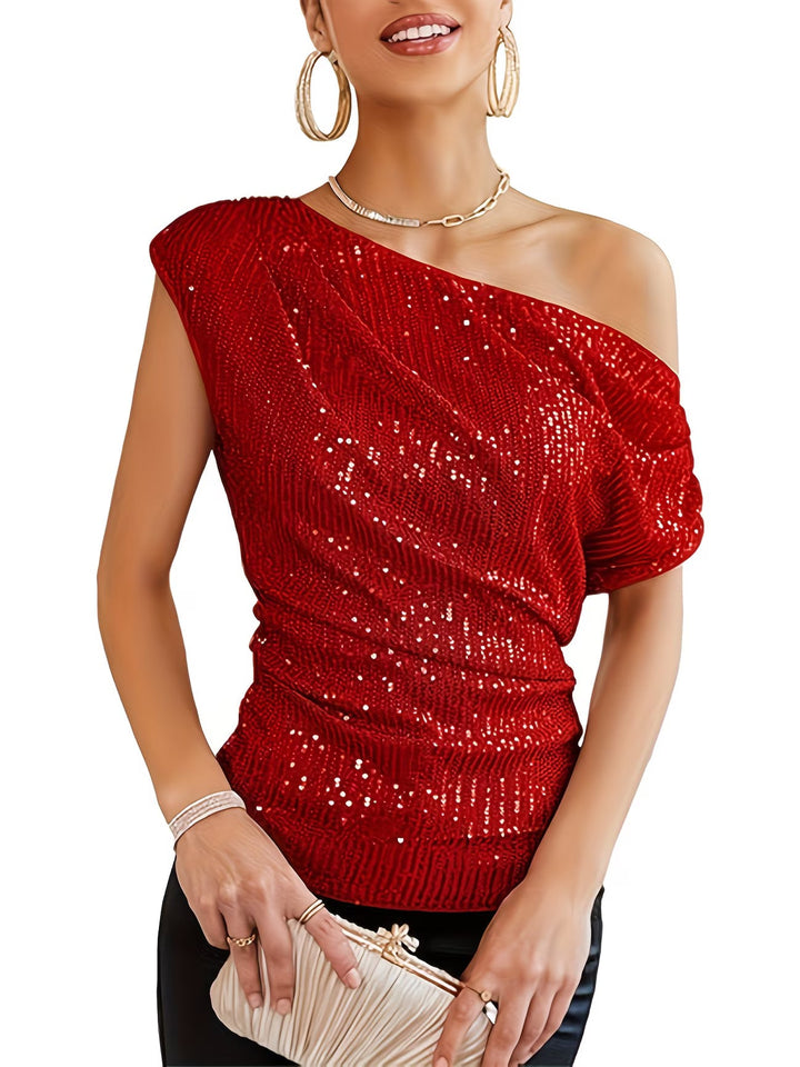 Jhasel – Top Elegant Cu UN Singur Umăr