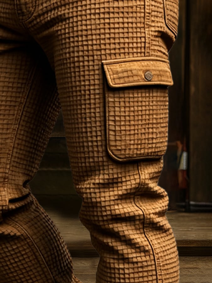Conway - Pantaloni Vintage Outdoor Cu Buzunare Multiple în Stil Aventură Cu Aspect Uzat
