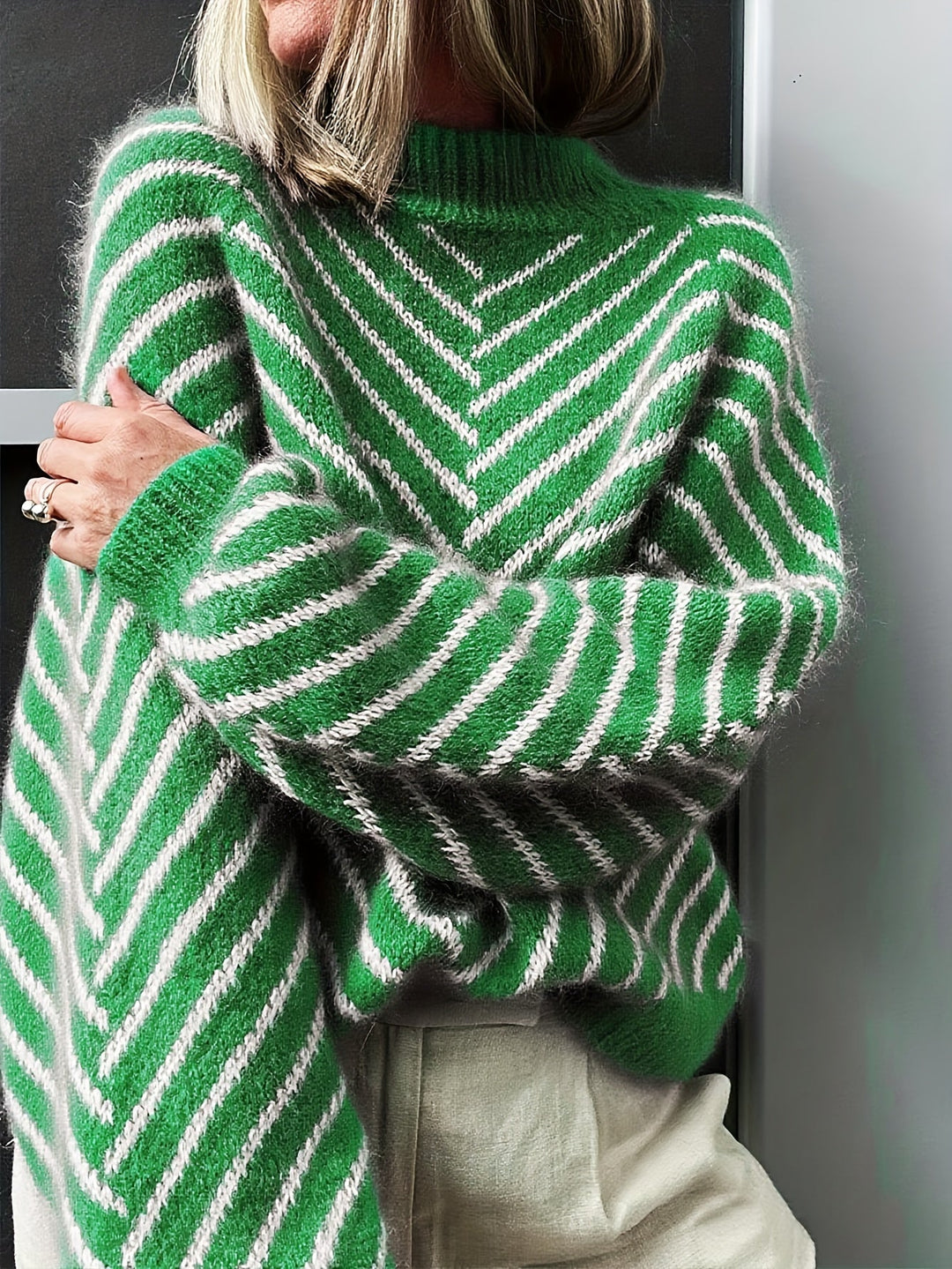 Klarysa - Pulover Casual Cu Mâneci Lungi Din Tricot
