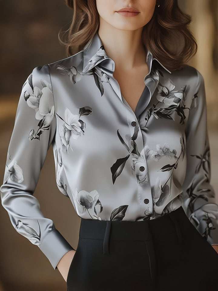 Majia - Cămașă Elegantă Cu Mâneci Lungi și Nasturi