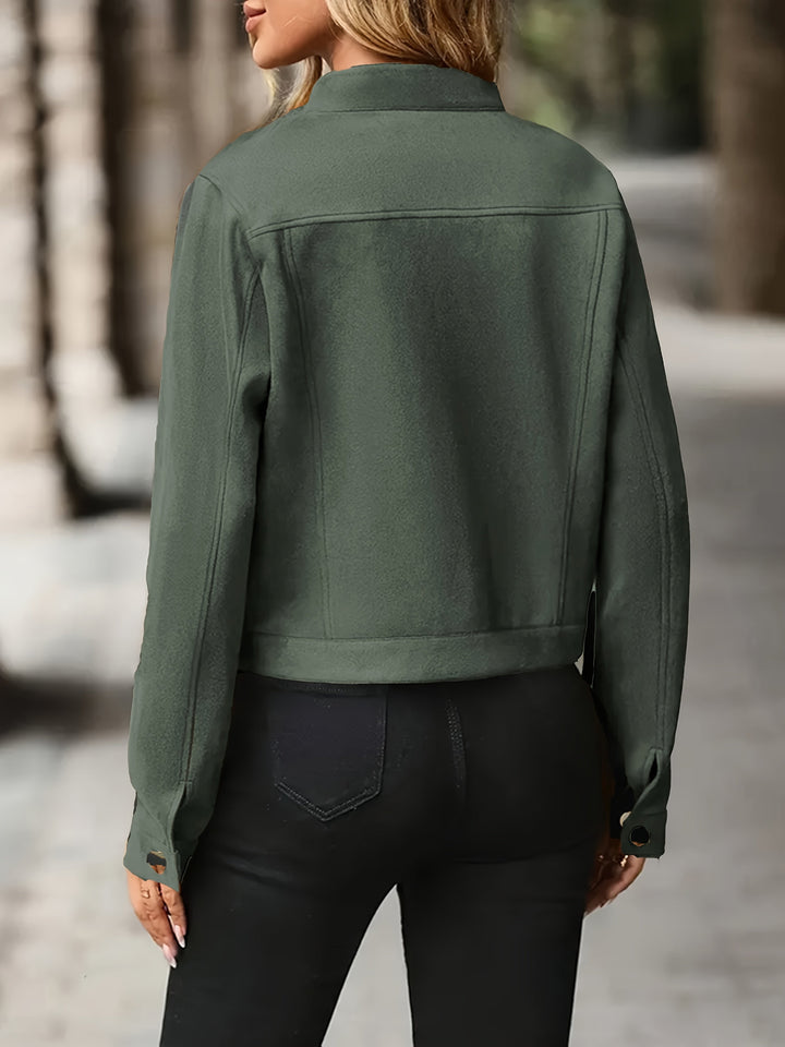 Slavica - Jachetă Vintage Cu Mâneci Lungi Si Nasturi In Față