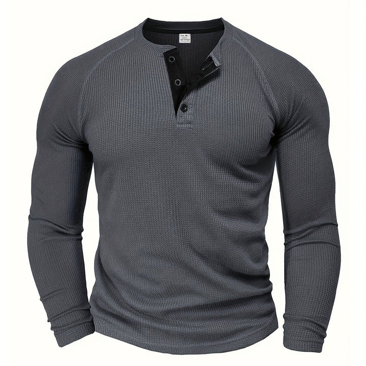 Jarik - Tricou Henley Cu Mâneci Lungi Și Textură