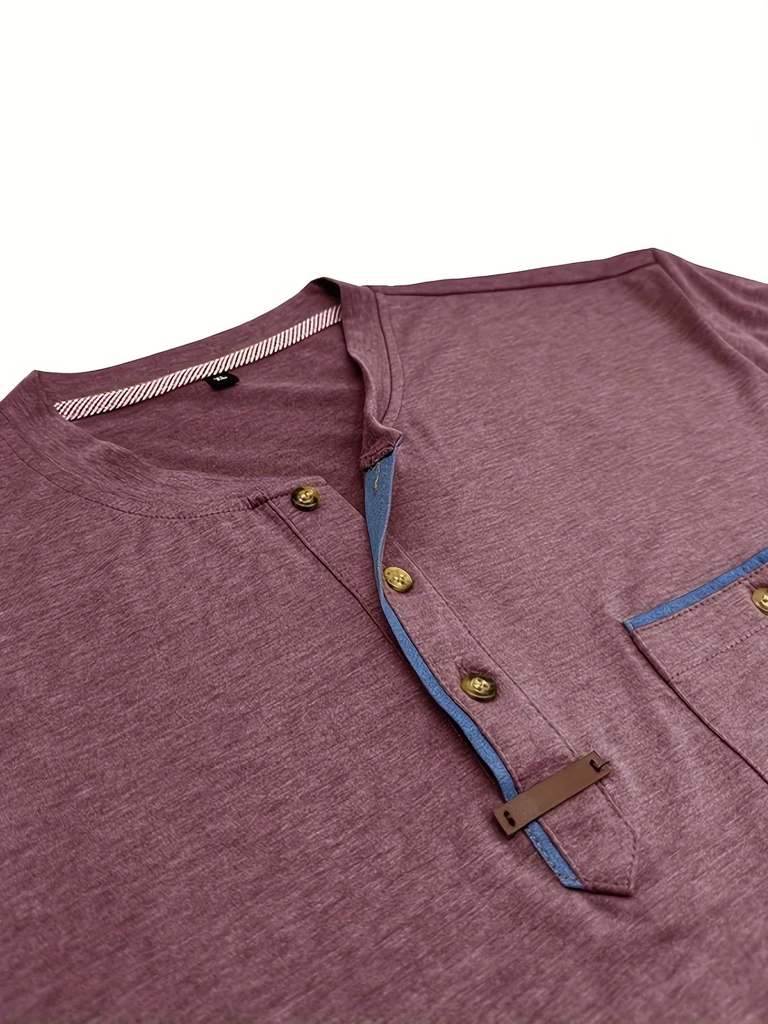 Saxon - Tricou Elegant Cu Guler Rotund și Buzunar