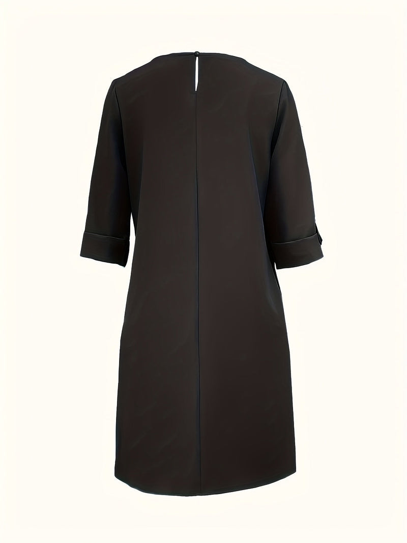 Kayana - Rochie Confortabilă cu Guler Rotund