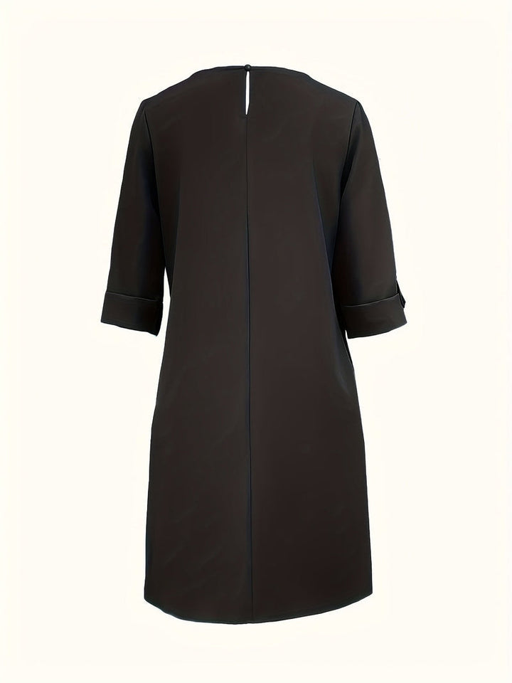Kayana - Rochie Confortabilă cu Guler Rotund