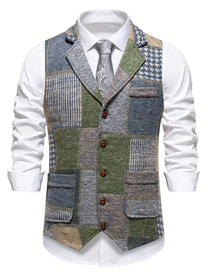 Saverse - Vestă Din Tweed Cu Modelul în Zig Zag