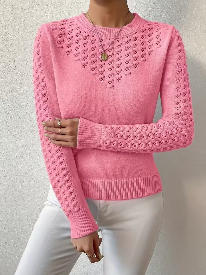 Shannen - Pulover Tricotat Cu Mâneci Lungi