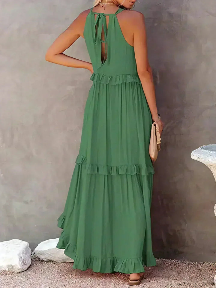 Hayley - Rochie Elegantă Fără Mâneci Cu Volane