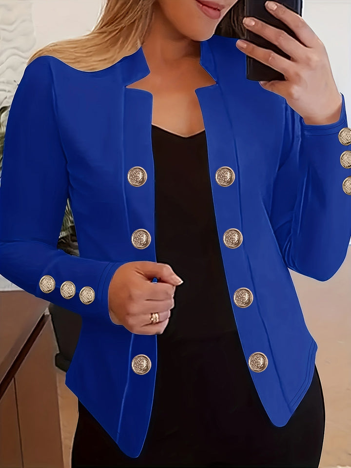 Raakel - Blazer Cu Mâneci Lungi Cu Manșete Și Închidere Dublă În Față