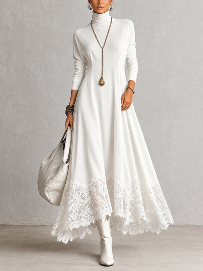 Albria - Rochie Maxi cu Mâneci Lungi în Stil Vintage