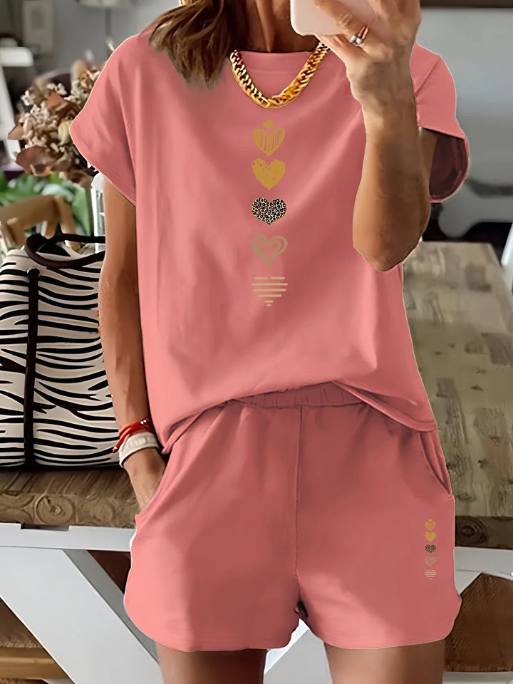 Lyra - Set Casual Din Două Piese Cu Imprimeu Grafic