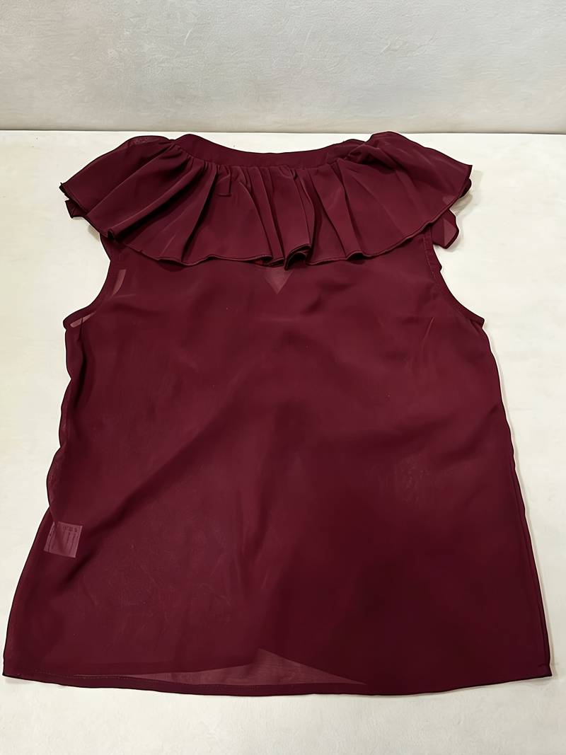 Satori - Bluză Vintage Din Sifon Cu Volane