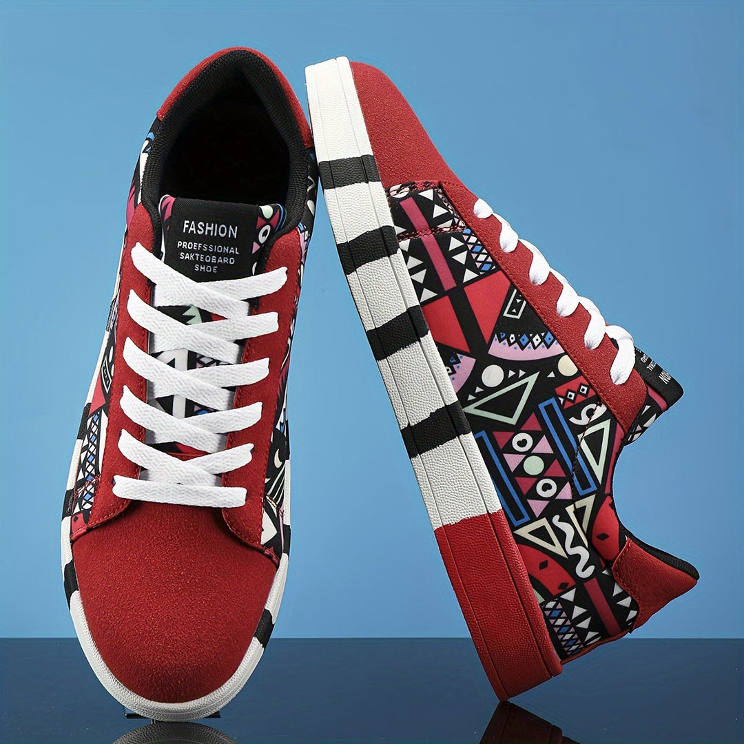 Nalson - Adidași Cu șireturi și Imprimeu Geometric