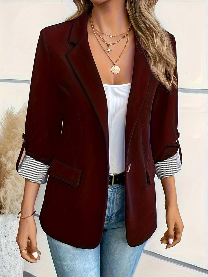 Galiah - Blazer Elegant cu Două rânduri De Nasturi și Guler cu Rever