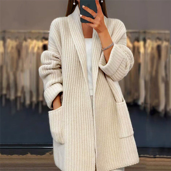 Kiandra - Cardigan Din Lână Tricotată Cu Buzunare