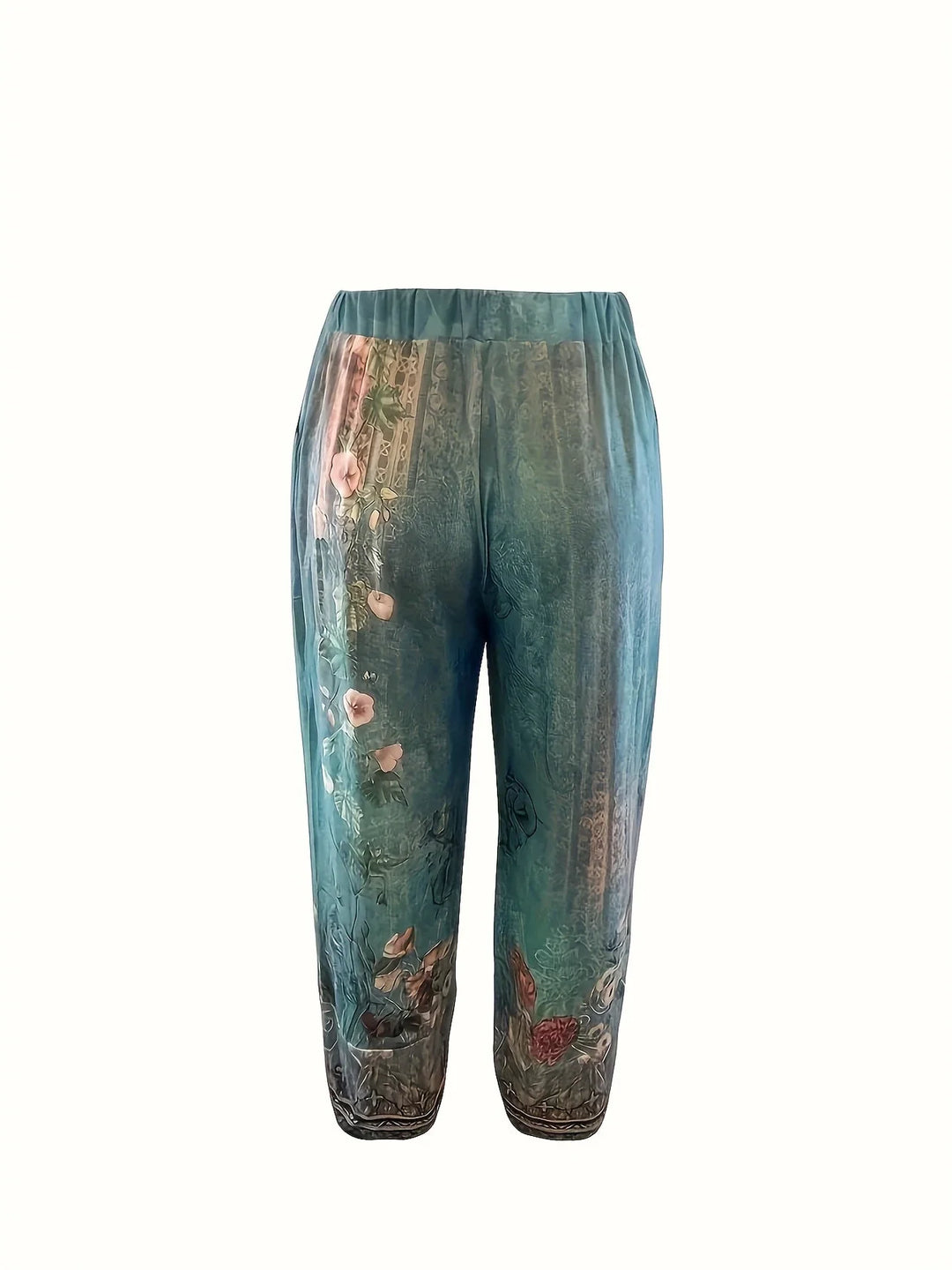 Kayden - Pantaloni Capri Vintage Cu Flori