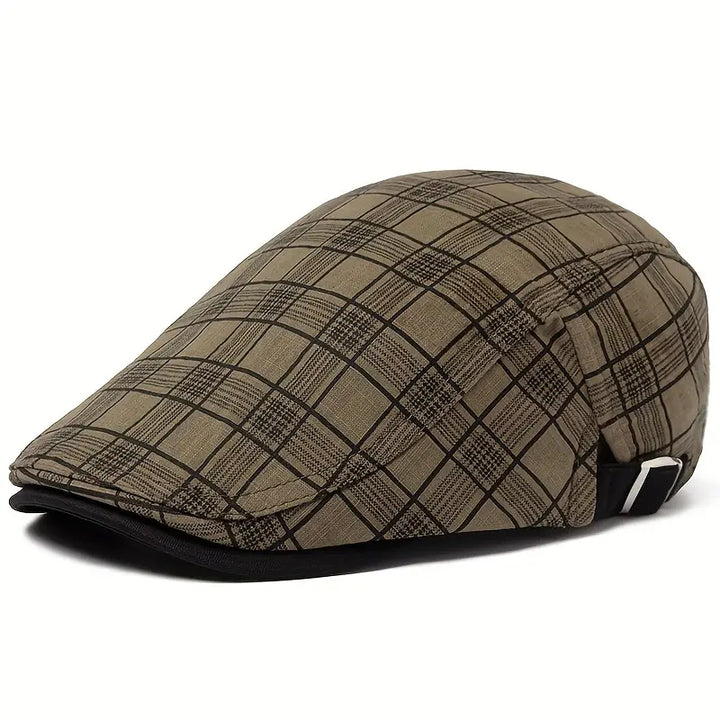 Zared - Beretă Vintage Ajustabilă cu Model în Carouri