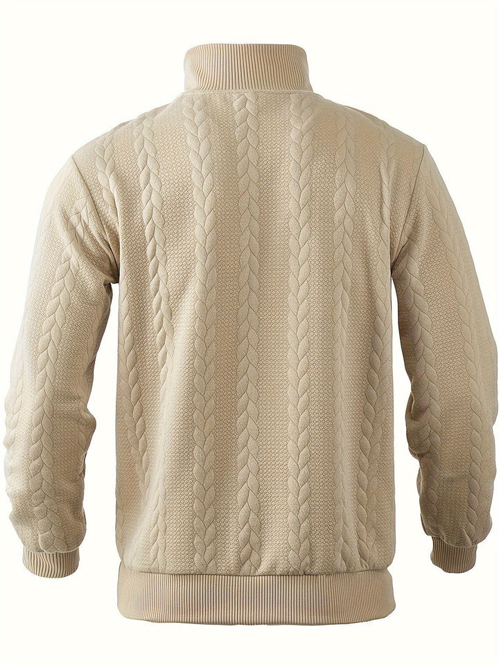 Caleb – Pulover Vintage cu Fermoar