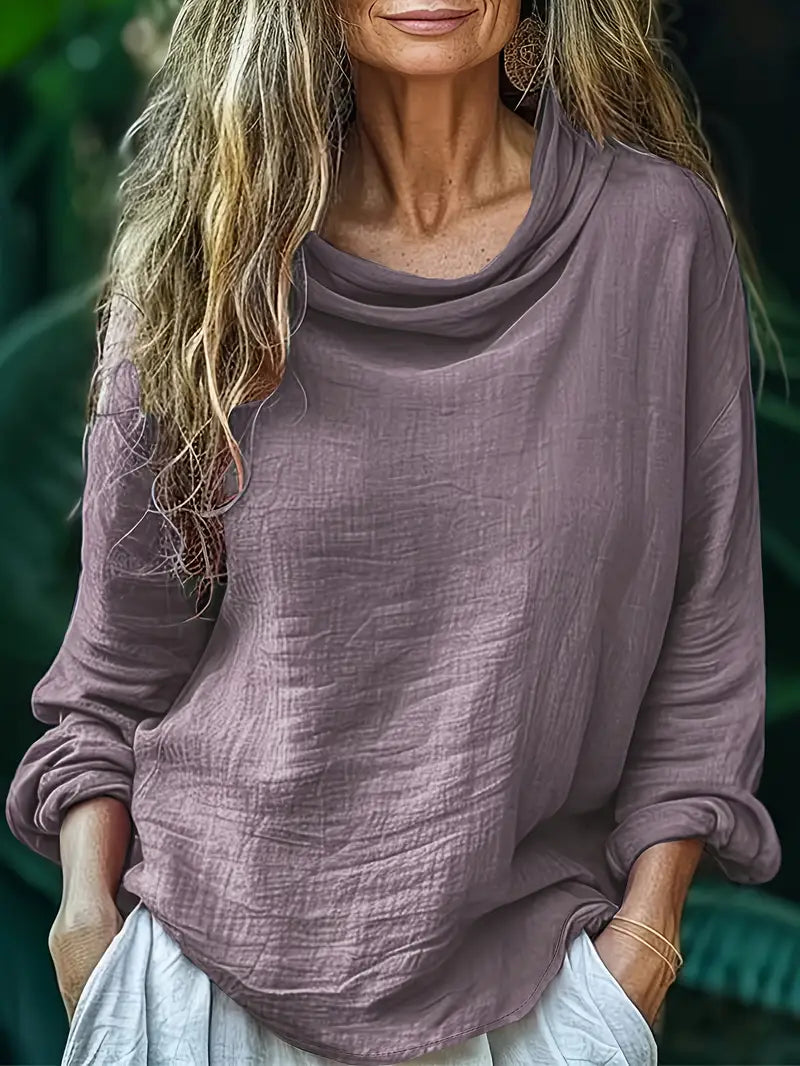 Hellen - Bluză Elegantă Cu Mâneci Lungi