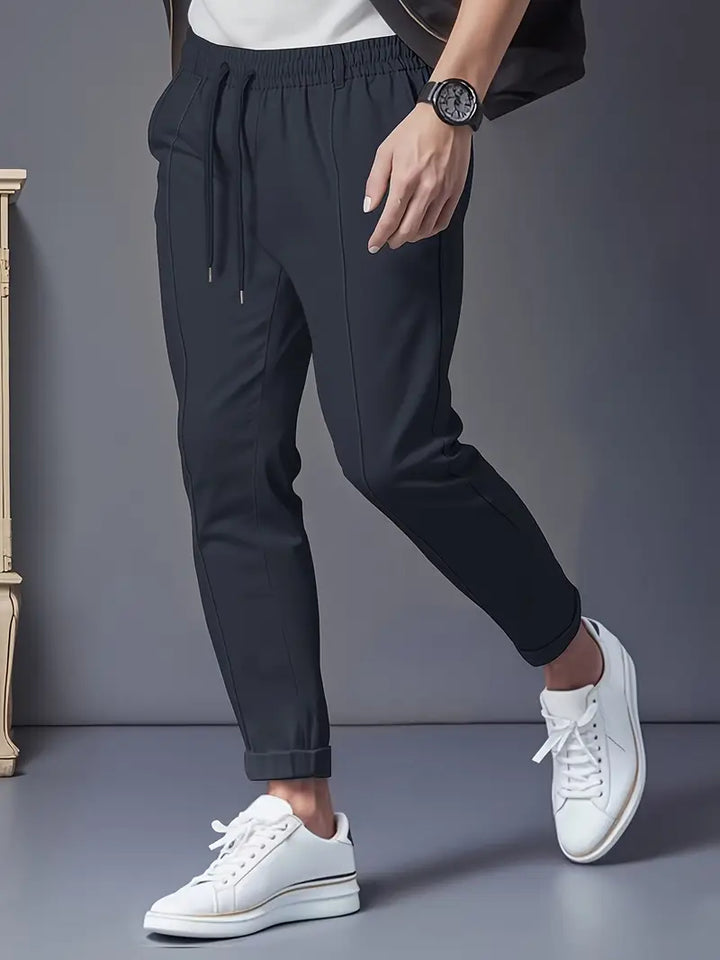 Crawford - Casual Subțire Potrivit Pantaloni Cu Talie Elastică