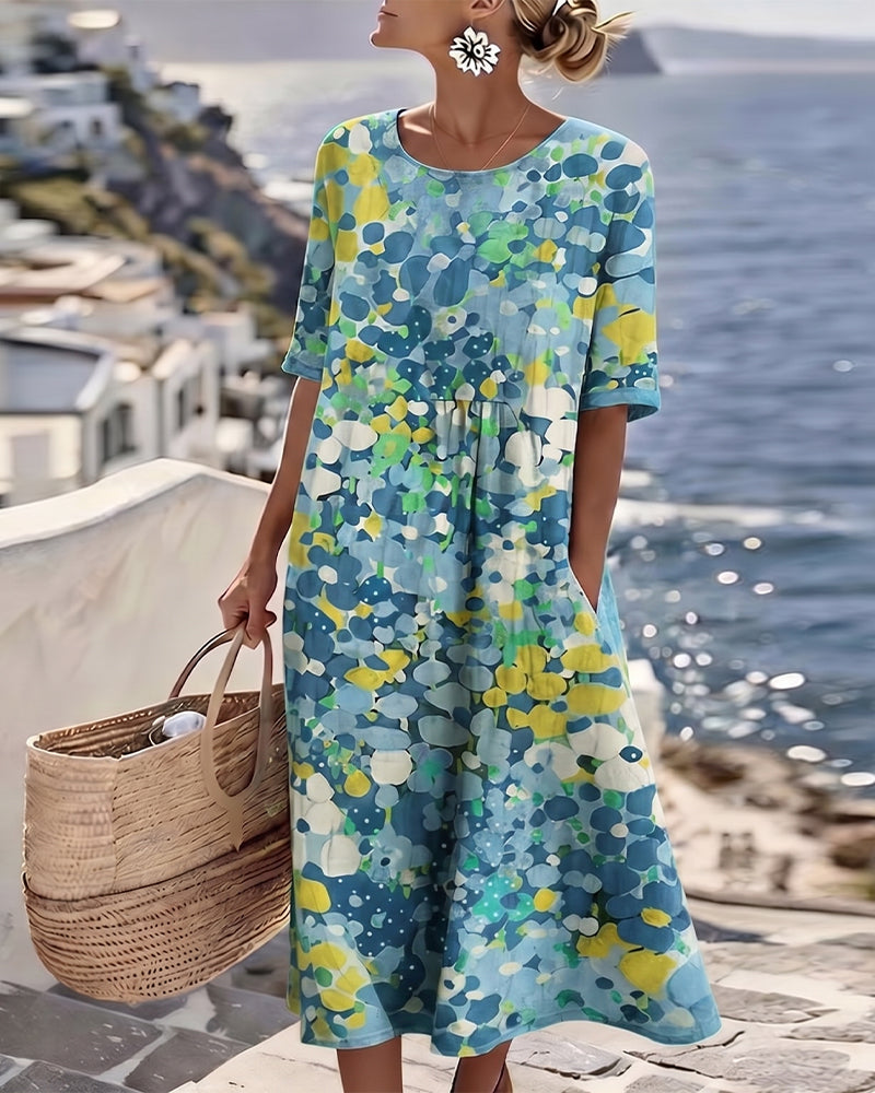 Sivena - Rochie Elegantă, Lejeră, Cu Imprimeu