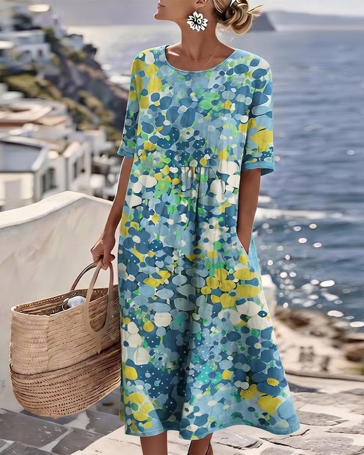 Sivena - Rochie Elegantă, Lejeră, Cu Imprimeu