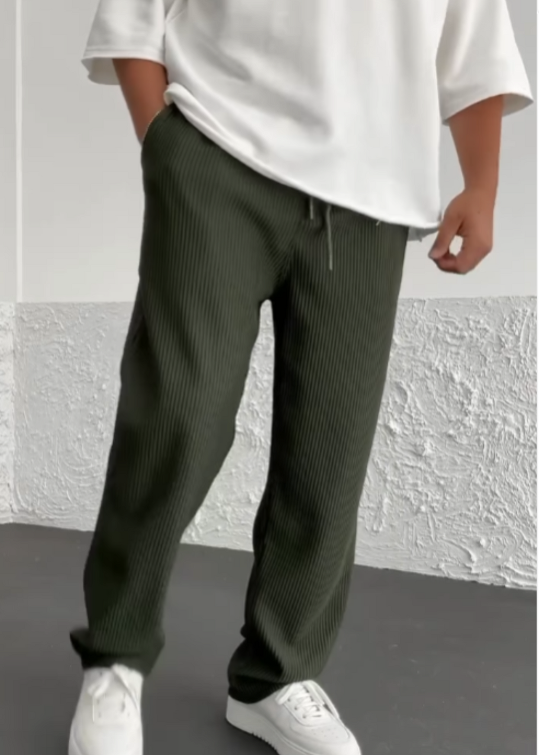 Wigand – Pantaloni Confortabili Din Spandex Cu Nervuri