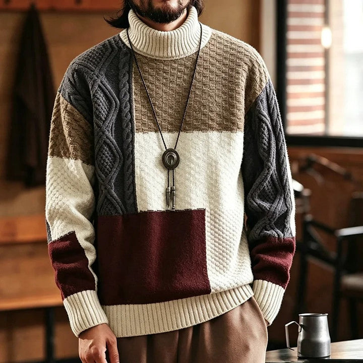Trevon - Pulover Tricotat Cu Model În Zig-Zag