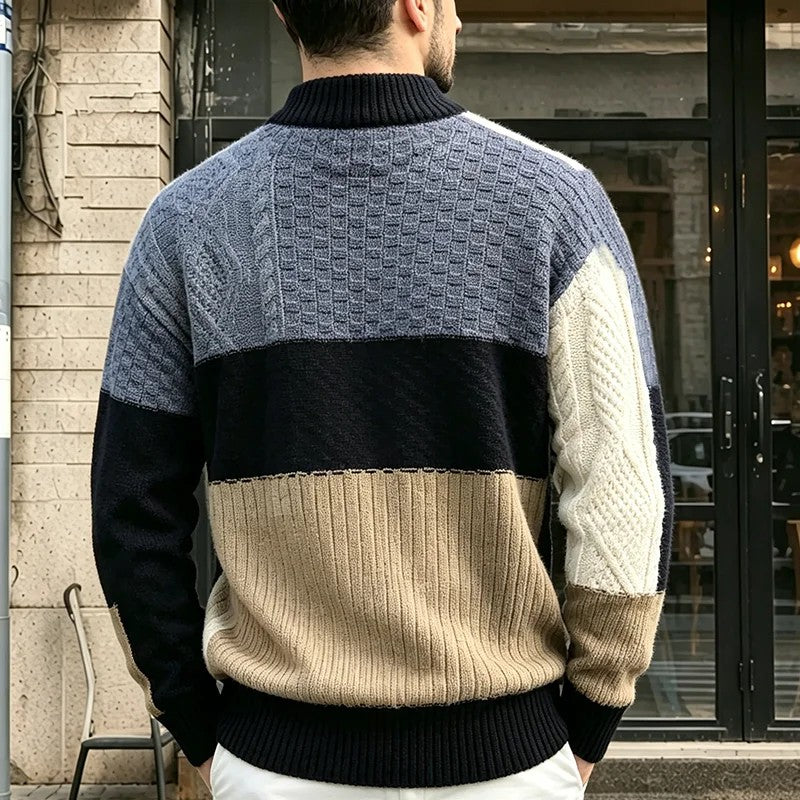 Trevon - Pulover Tricotat Cu Model În Zig-Zag