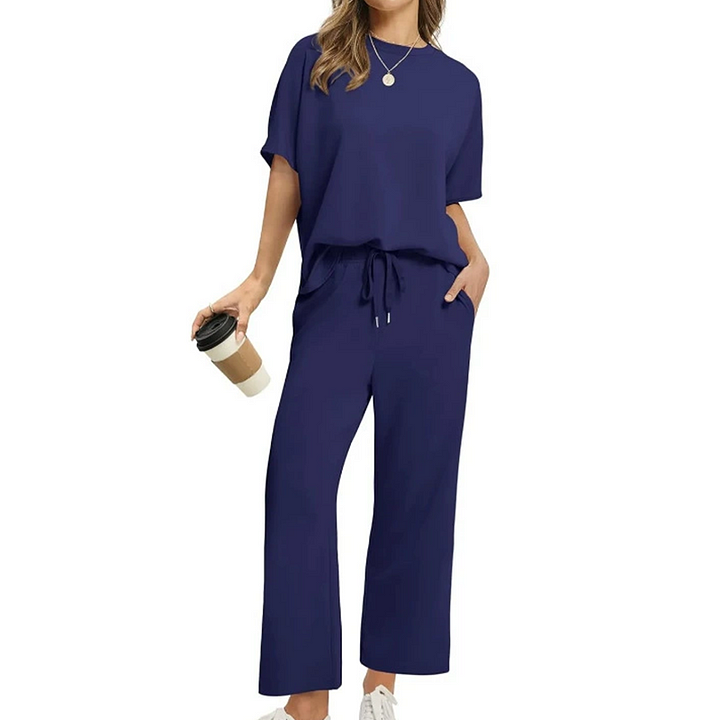 Shirona - Set Casual Format Din Bluză și Pantaloni