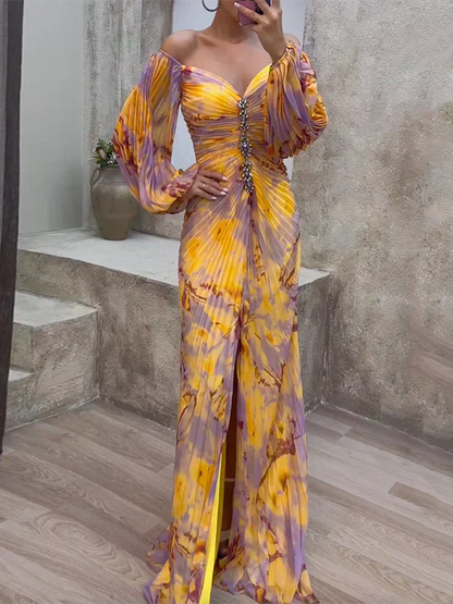 Hileni - Rochie Elegantă Cu Decolteu În V