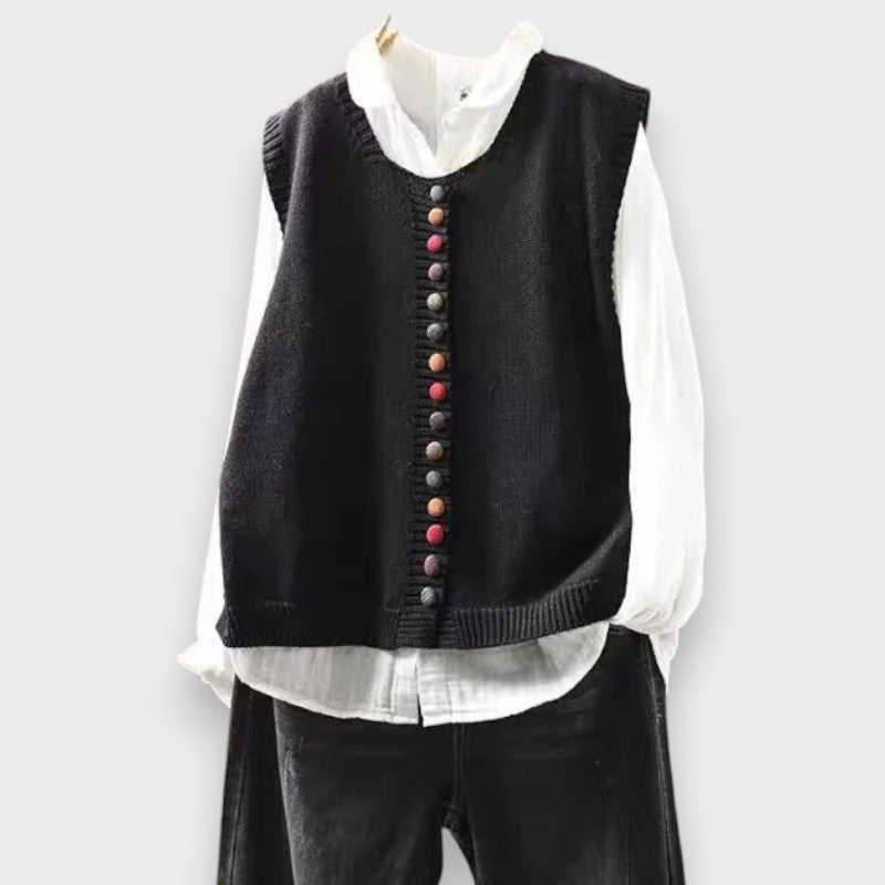 Tonjia – Vestă Tricotată Fără Mâneci