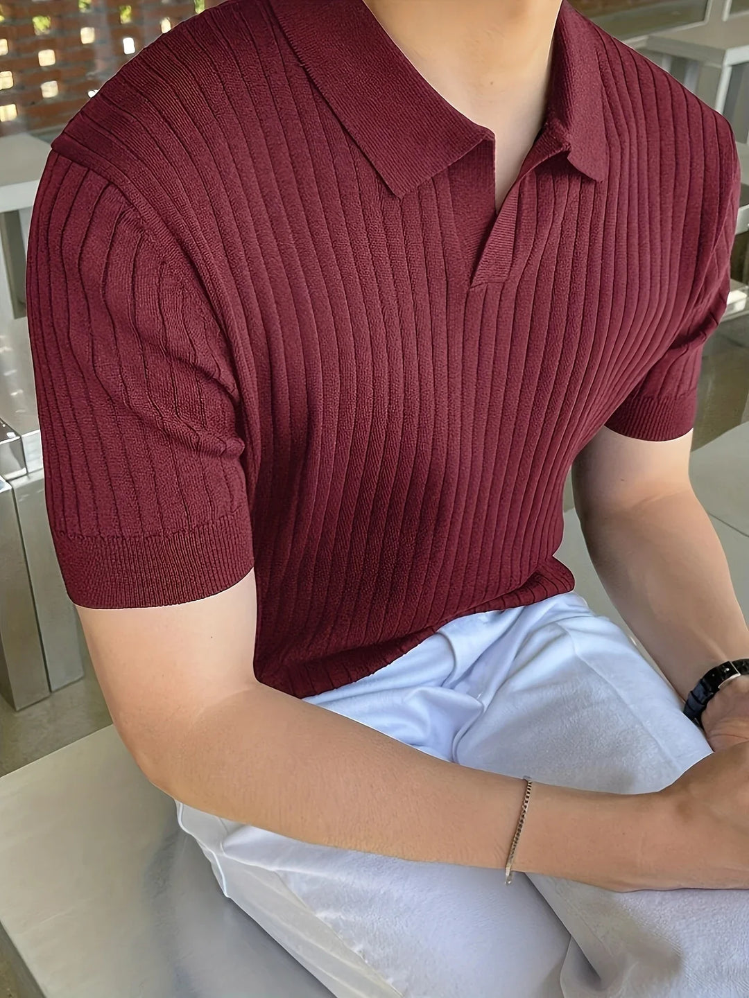 Avgustin - Tricou Polo Casual Cu Mâneci Scurte