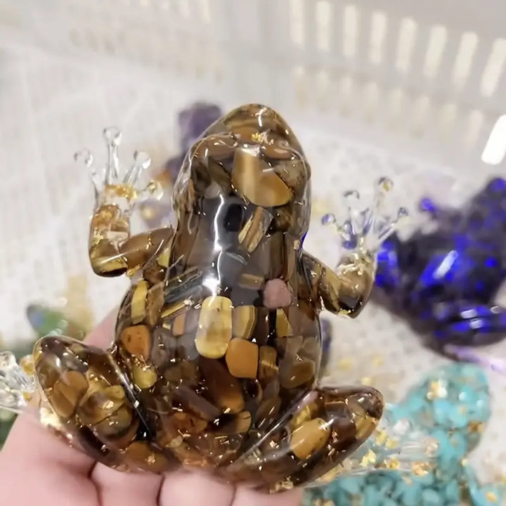 Frostone - Sculptură Din Cristal în Formă de Broască Pentru Decorarea Casei