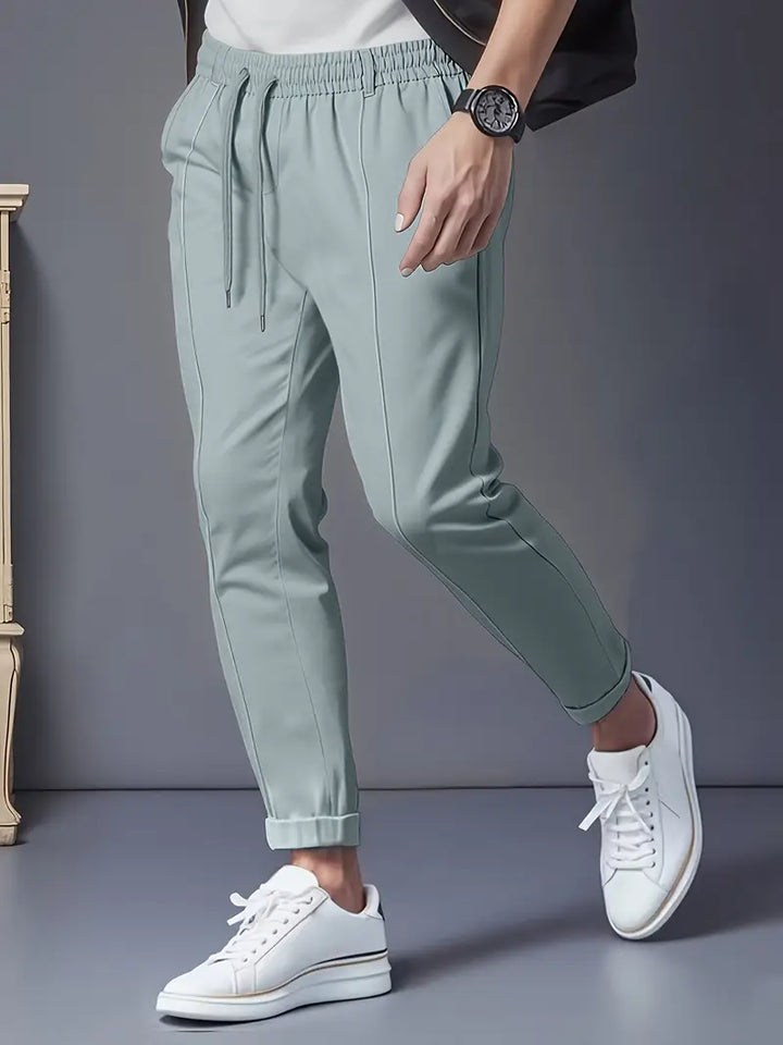 Crawford - Casual Subțire Potrivit Pantaloni Cu Talie Elastică