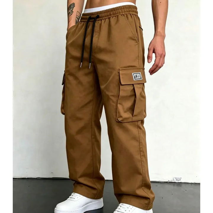 Nesham - Pantaloni Cargo cu Cordon la Talie și Buzunare
